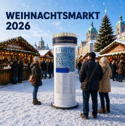 Litfaßsäule Berlin - Weihnachtsmarkt Hannover