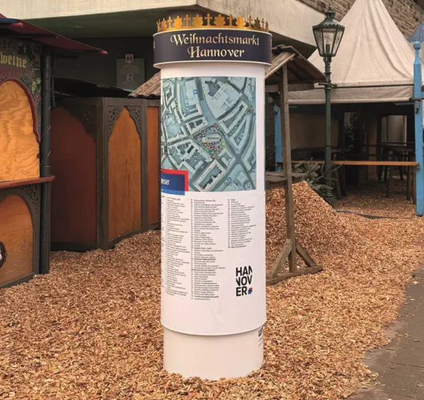 Litfaßsäule Berlin - Weihnachtsmarkt Hannover